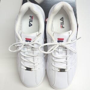 Fila White Classic Sneakers with Leather Upper